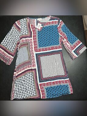 Umgee Women’s Size M Boho Patchwork Tunic Dress